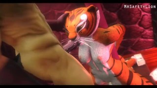 Master Tigress x Horse Stripper in an Intimate Sensual Performance
