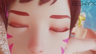 Mercy and Dva Intense Doggystyle POV Overwatch NSFW 3D Animation