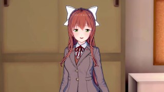Monika is in Serious Love With You 3D Ecchi Hentai Video