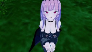 Mori Calliope secret nighttime park sensual fun in real POV thrill