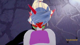 Pokemon Hentai Furry POV Blaziken x Mewtwo Passionate Blowjob