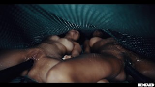 REAL LIFE HENTAI: Emiri Momota & Barbie Rous Unleash Wild Interracial Lesbian Creampie!