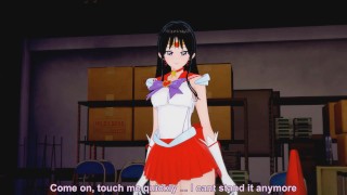Rei Hino threesome with passionate lovers in premium 3D hentai