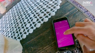 Remote Controlling Her Pussy In Public – Embarrassed Moaning In 7-Eleven And Cafe