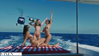 Riley Reid, August Ames and Abella Danger Hot Threesome Adventure