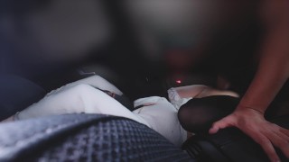 Risky Parking Lot Sex! Multiple Creampies & Marking Her in the Passenger Seat!