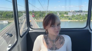 Risky Public Cable Car Blowjob! Naughty In The Sky With SallyDinosaur!