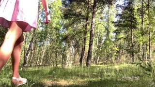 Secret Outdoor Moment – Hot Girl Peeing in the Forest Alone