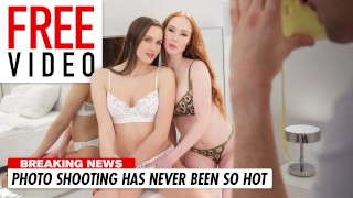 Stacy Cruz & Lenina Crowne Go Wild During Photo Shoot! (Big Tits Double Feature)