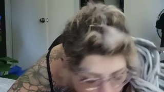 Tattooed BBW Fruit Roll Up BJ: Sticky & Sweet Oral Session