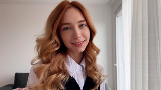 The Secretary Wanted a Pay Raise, But Got Cum on Her Pussy Instead! (Loly Nebel)