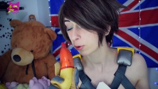 Tracer (Overwatch) Demonstrates How To Put On A Condom Using Her Mouth | Safety First!