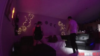 Well Hung White Boy Roughly Tears Up That Tight Black Pussy BTS