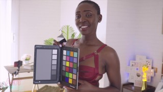 African Model Begs for Sex During Photo Session | Spontaneous Studio Fuck
