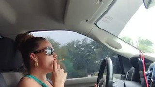 Bisexual Guy Jerks Me Off in Public: Truck Driver Mini Dress Risky Solo Play | Part 6