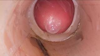 Deep Pussy POV: Massive Cum Load Filling the Condom to the Limit