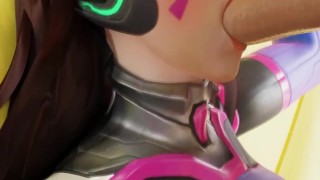 Dva Overwatch Deepthroat Blowjob Porn | Ultimate Gamer Girl Oral Sex