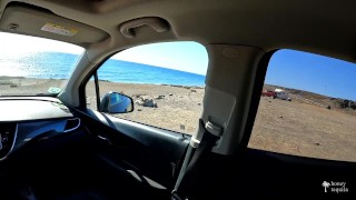 Fit Girl Catches Me Jerking Off in My Car and Offers to Help: Epic Mouth Cumshot!