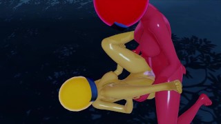 Futa Among Us: Passionate Red and Yellow 3D Hentai Intimate Scene