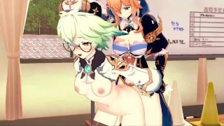 Futa Jean Dominates Sucrose in Hot Genshin Impact Hentai