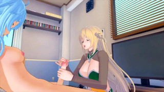 Hyperdimension Neptunia Futa White Heart X Vert 3D Hentai