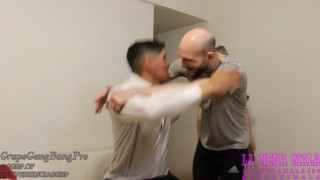 My Friends Fucked My Girlfriend While I Was In The Bathroom: First Gangbang!