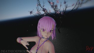 Pink Misaka gracefully performs the Donut Hole in elegant MMD style