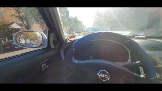 Public Car Flashing Vlog – Risky Exhibitionism Caught On Camera