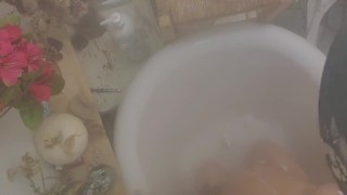 Steamy Shower Fun with Shaving Cream | Messy Lather and Slippery Body Play